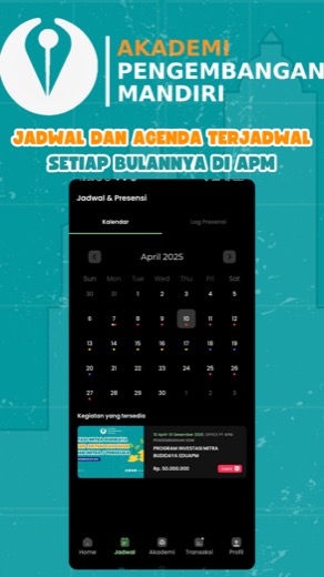 eduapm event agenda calendar